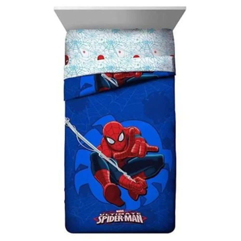 Marvel Spider-Man Classic Toddler Bed Set Kids Superhero Bedding 4 Piece Set